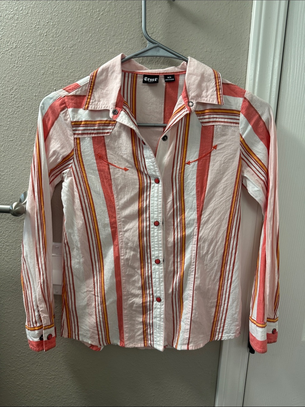 Cruel Girl Striped Button-Down Shirt